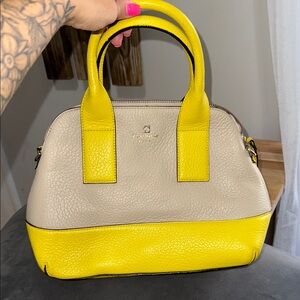 Kate Spade Yellow and Cream Satchel